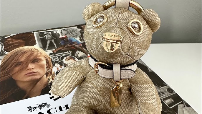 COACH®  Bear Bag Charm In Signature Canvas