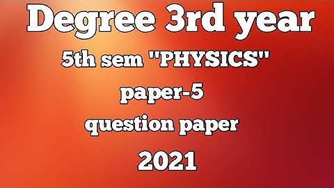 Degree 3rd year 5 th sem 