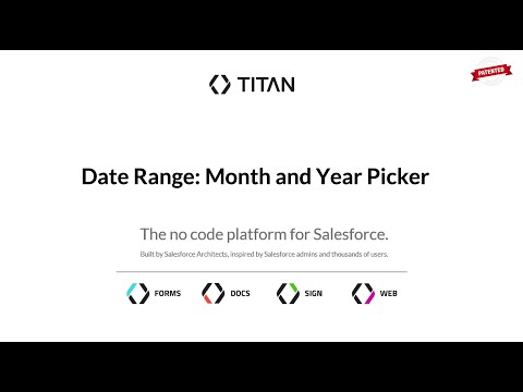 Titan Web- Date Range: Month and Year Picker