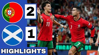 Portugal Vs Scotland 2-1 Extended Highlights Ronaldo Winning Goal Uefa Nations League