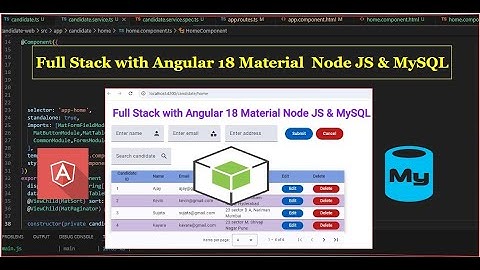 Full Stack + Angular 18 Material + Node JS + MySQL
