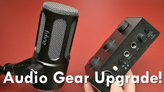 FIFINE Tank1 Microphone and Ampli1 SC1 Audio Interface