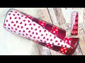 V split with stripes no seams tumbler tutorial