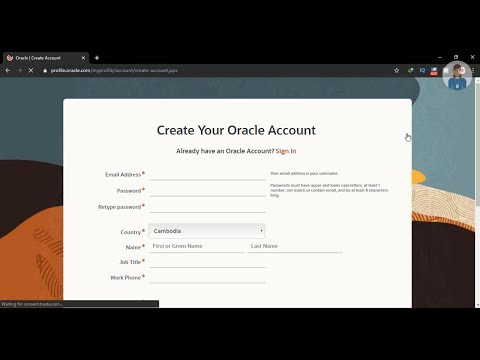 How to Create Oracle Account.