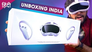 PICO 4 India Unboxing & First HeadsOn Impression ⚡ Is this Meta Quest 2 KILLER? VR Headset (Hindi)