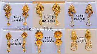 latest gold earrings designs with price and rate 2021||