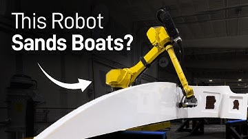 This AI Robot Sands Boat Parts | Maritime Surface Finishing Manufacturing
