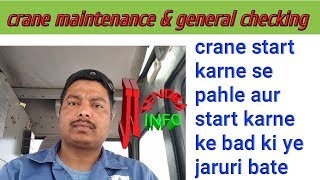 crane maintenance & general checking