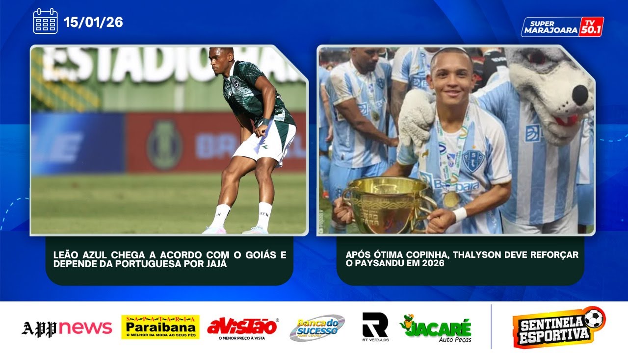 SENTINELA ESPORTIVA | EDIÇÃO DE 15/01/26 🔴INSCREVA-SE🔔