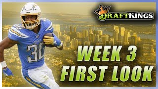DRAFTKINGS WEEK 3 FIRST LOOK LINEUP: NFL DFS PICKS