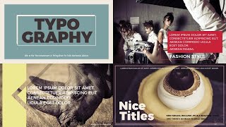 Typography Titles After Effects Templates