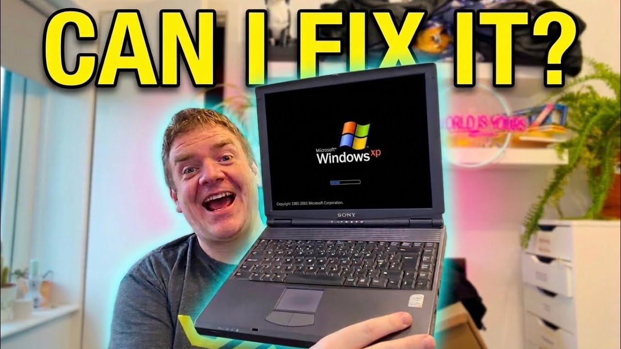 27 Sony Windows XP laptop: unboxing, testing and repair - YouTube