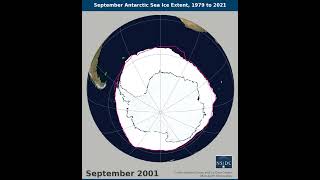 September Antarctic Sea Ice Extent 1979 to 2021