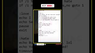 Create I Love You Virus using Notepad | #shorts screenshot 2