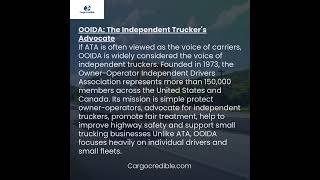 Trucking Associations ATA, CTA, OOIDA, TIA
