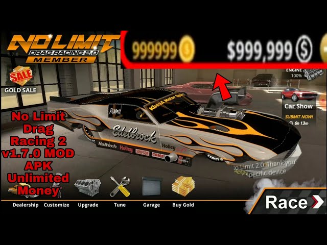 No Limit Drag Racing 2 Mod APK 1.6.1 (Menu, Unlimited Money/VIP)