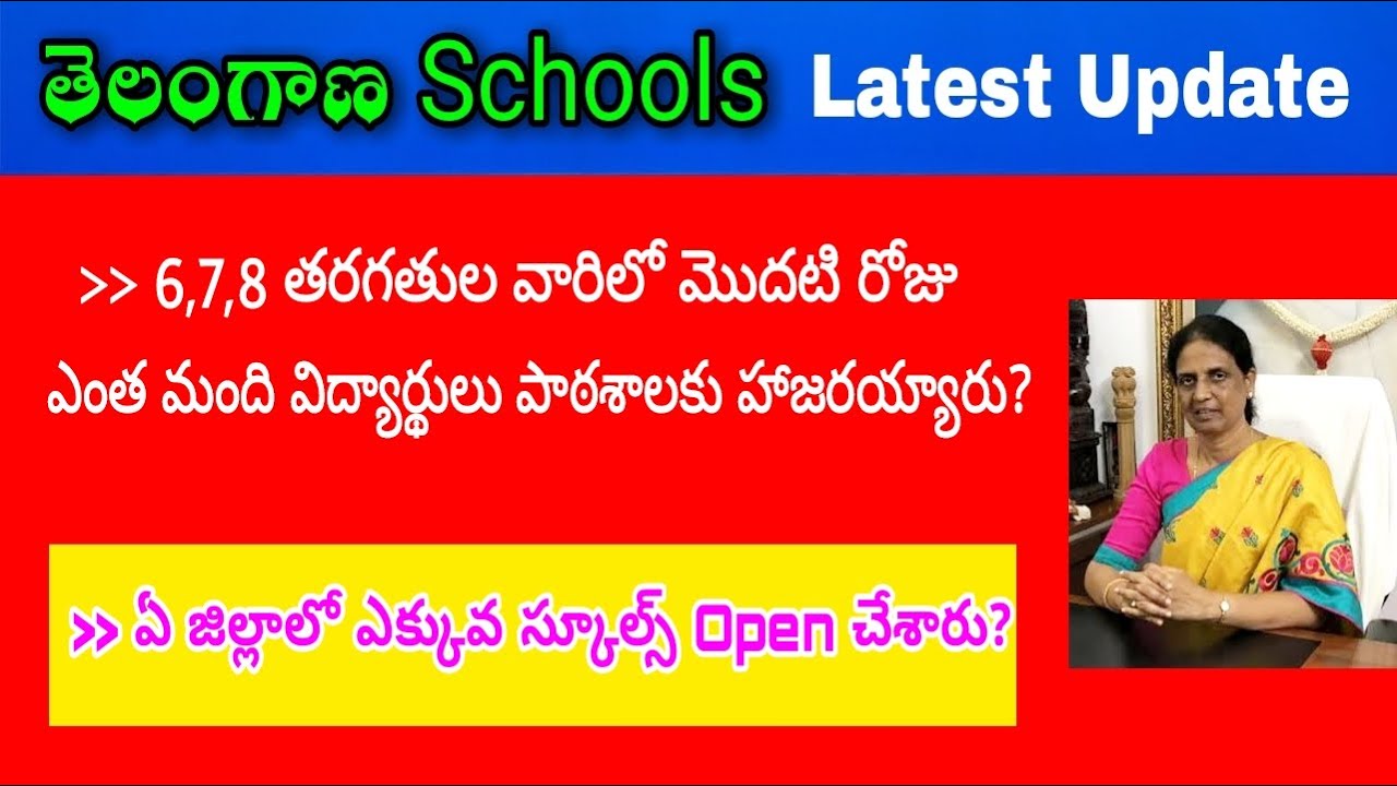 TS Schools reopening 2021||school Attendance|| schools reopening date 2021||telangana schools news
