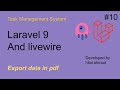 #10 Export data in pdf | Laravel and livewire