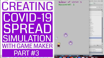 Creating Simple Covid-19 Spread Simulation with Game Maker - Part #3 - Show the Numbers