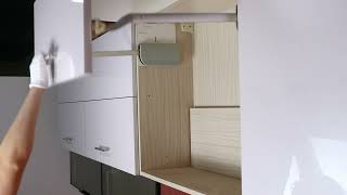 Installing a Gas Strut in a Concealment Shelf #furniture   #hardware  #kitchen  #cabinet