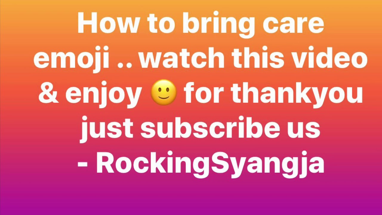 How to get CARE EMOJI on facebook YouTube