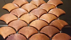 Copper Fish Scale Mosaic Tiles