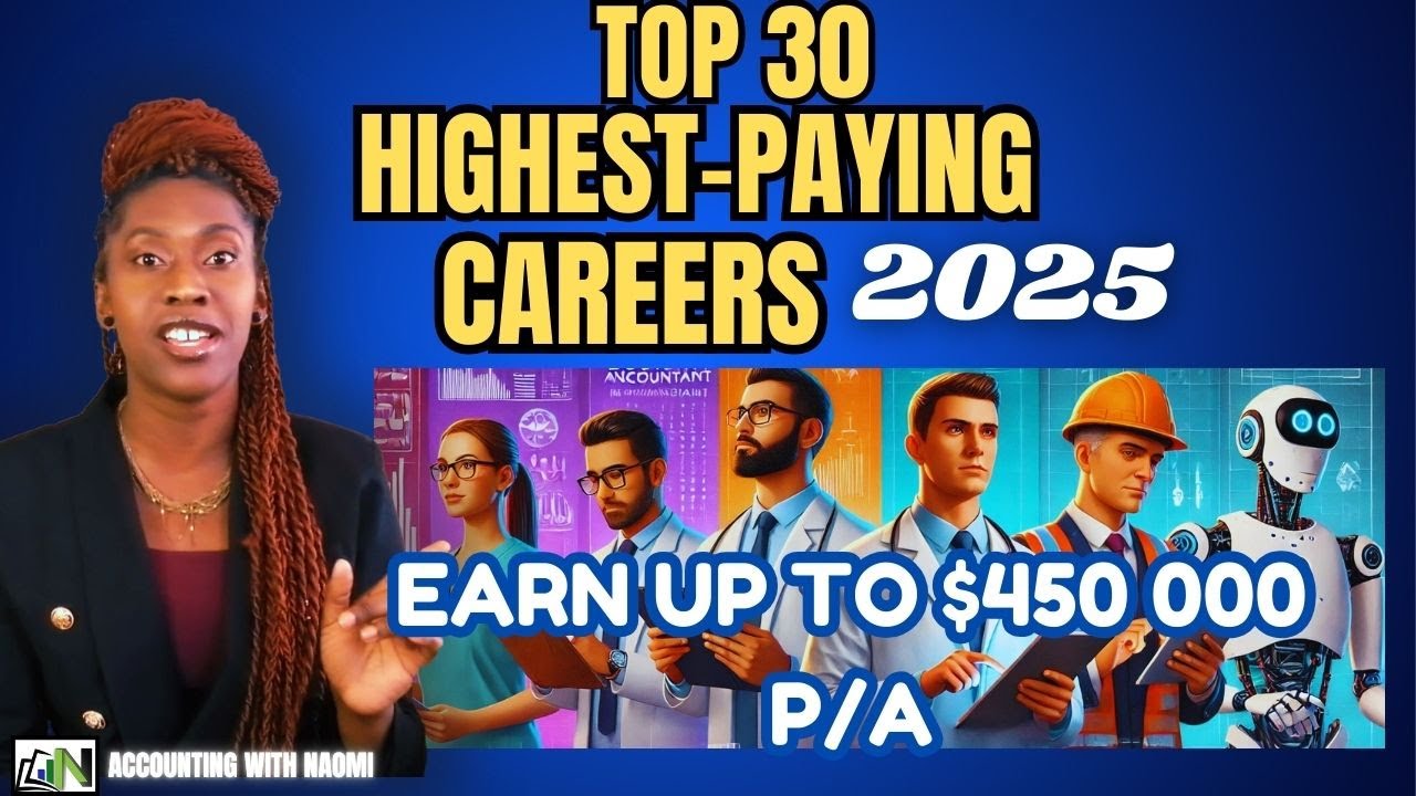 TOP 30 HIGHEST - PAYING CAREERS IN 2025 - YouTube
