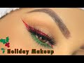 Holiday Makeup - Christmas Makeup  - Glitter Eyeliner - Easy