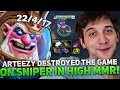 Arteezy DESTROYED THE GAME on Sniper in HIGH MMR!