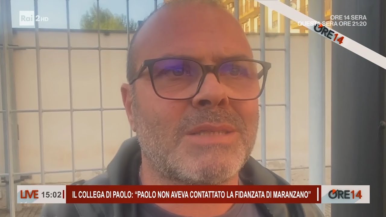 Paolo Taormina, il collega: "Non aveva contattato la fidanzata di Maranzano" - Ore 14 del 16/10/2025