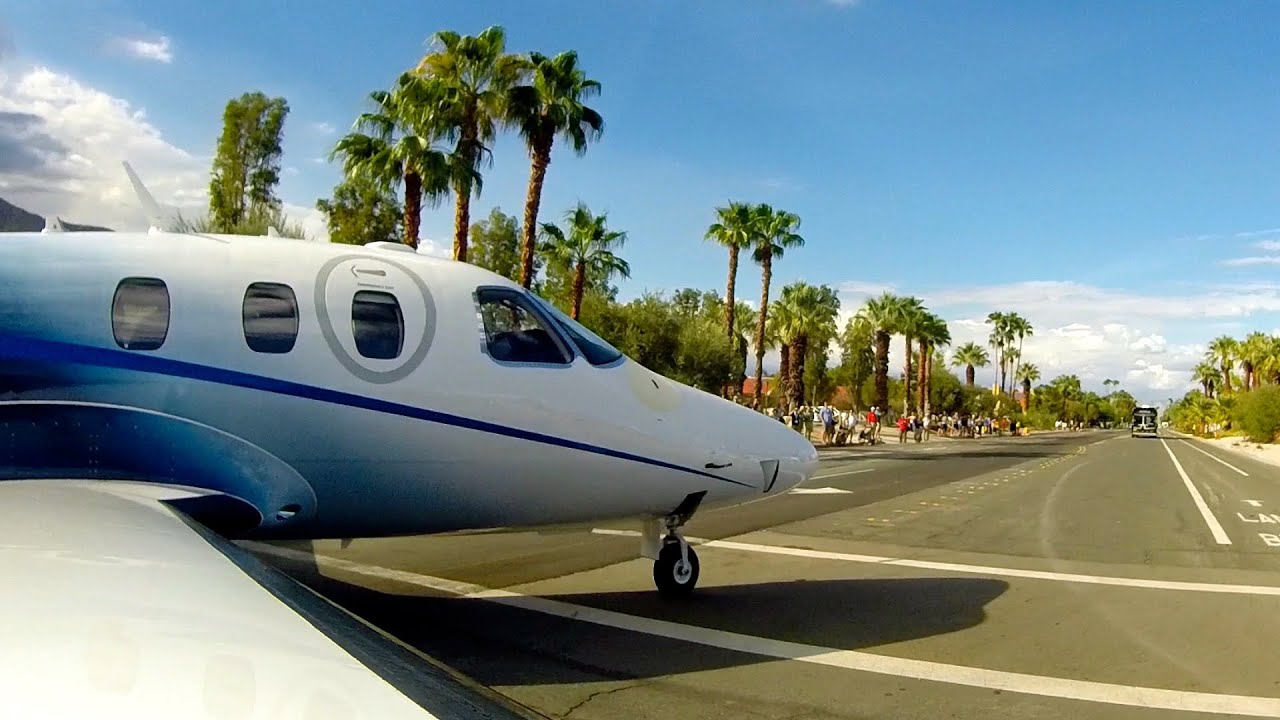 Eclipse 550 Jet Taxiing On Neighborhood Streets (Parade Of Planes 2015)