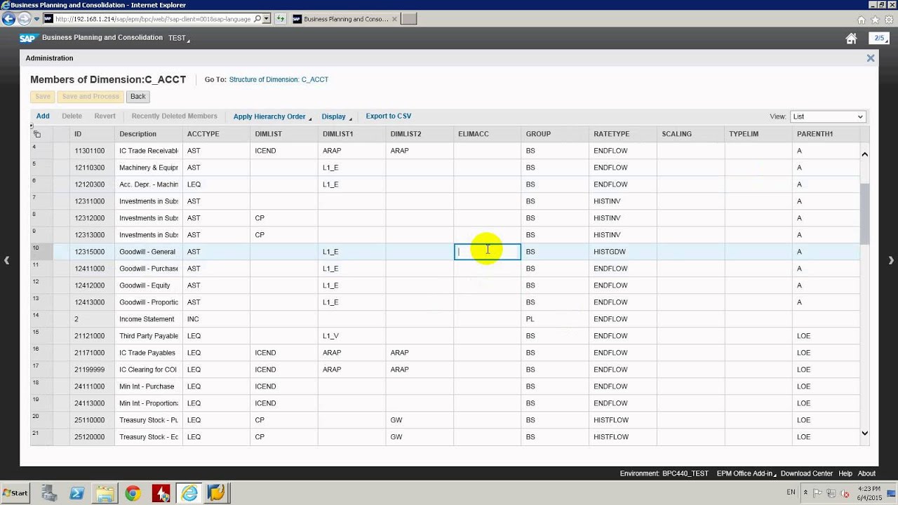 BPC10.1 Consolidation - 18.  Configure US Eliminations