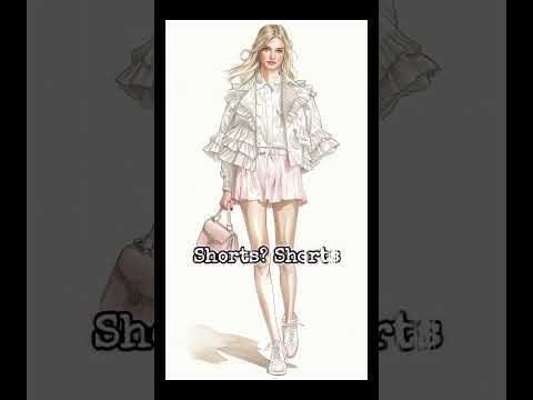 fashion trend, shorts, daily look, fashion illustration, style