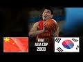 China  v korea   classic full games  fiba asia cup 2003