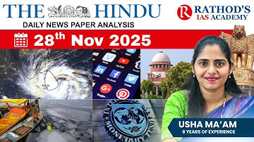 28-11-2025 | The Hindu Analysis In English for UPSC | Daily current affairs | The Hindu #upsc