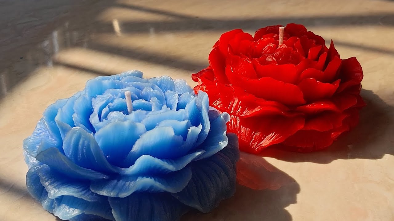 How to make peony flower Candle with soy wax?#soywaxcandle #soywax #soywaxcandles #candle