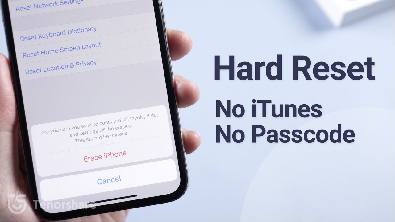 Top 17 Ways to Hard Reset iPhone without iTunes or Passcode 170171