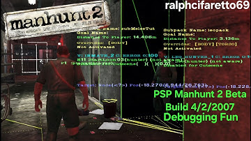 Manhunt 2 PSP Beta Build [4/2/2007] - Beta Debug Gameplay [MANY DIFFERENCES FROM FINAL BUILD] LEAKED