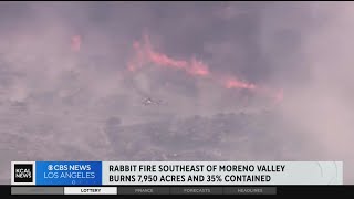 Rabbit Fire Burns In Moreno Valley
