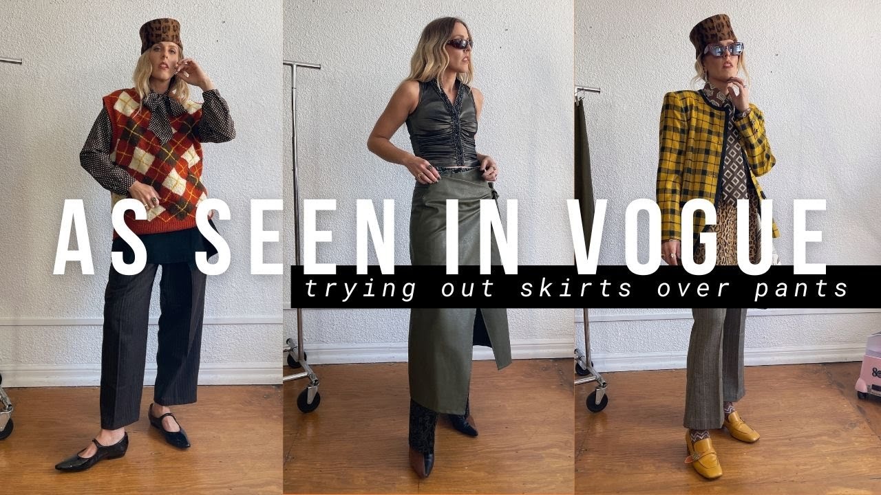 41 Looks How to Style Skirts Over Pants | Part 2 | 2024 Trends - YouTube