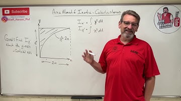 Statics: Lesson 70 - Area Moment of Inertia, Calculus Method