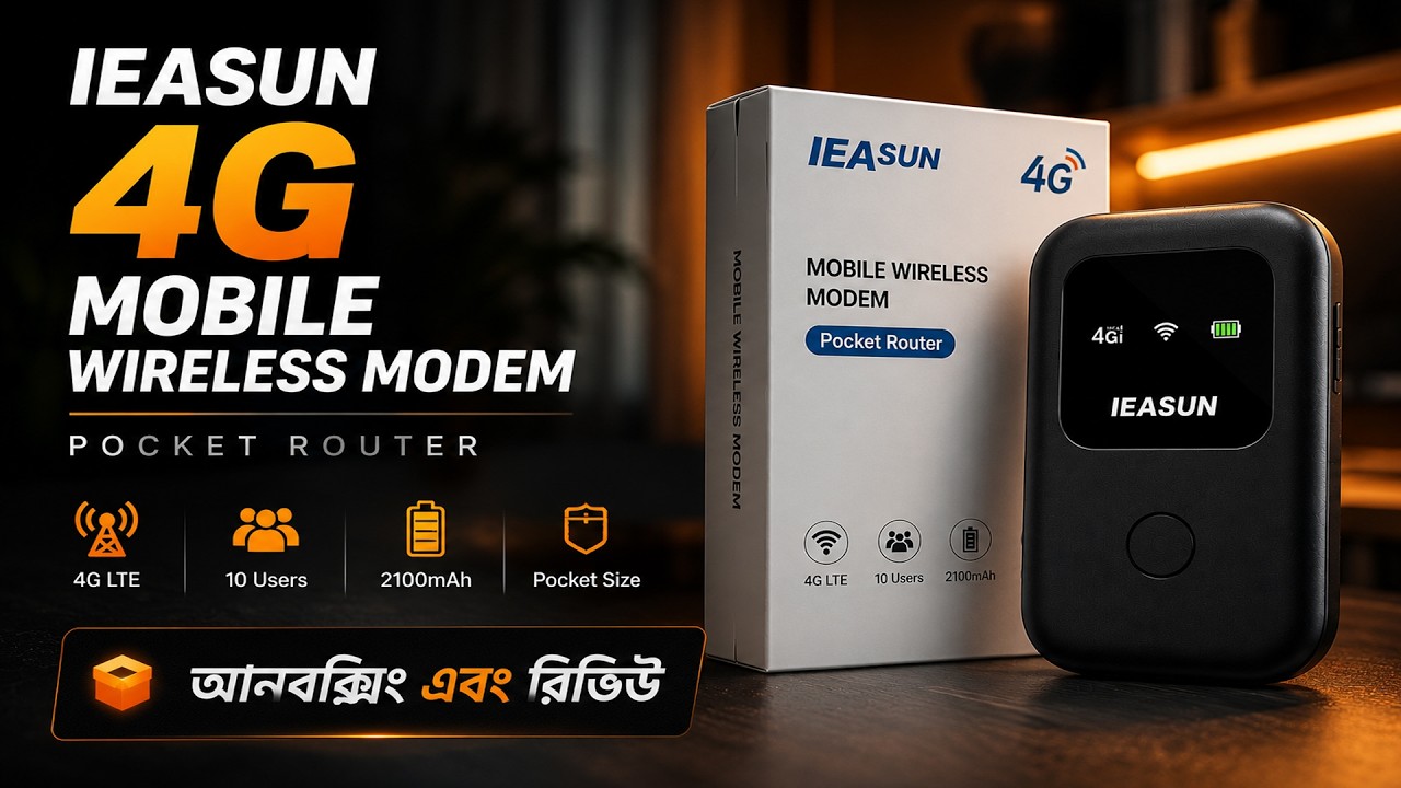 IEASUN 4G Mobile Wireless Modem Pocket Router Unboxing and Review in ...