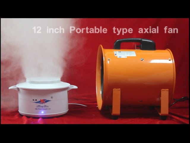 12inch 300mm portable axial blower suction demo