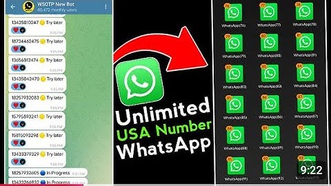 Whatsapp Unlimited USA Number Free | Virtual Phone Number Telegram Bot | Temp number for otp