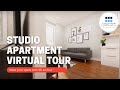 Studio apartment virtual tour animation  3d archviz helps to explain a space