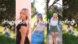 Huge clothing try on haul for spring\/\/ ft. Princess Polly