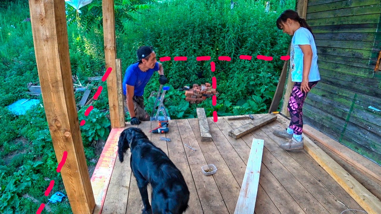 БЕЗ АЛИСЫ Я БЫ ТОЧНО, НЕ СПРАВИЛСЯ ! ПЕРИЛА НА ТЕРРАСЕ ! ВОССТАНОВЛЕНИЕ ...