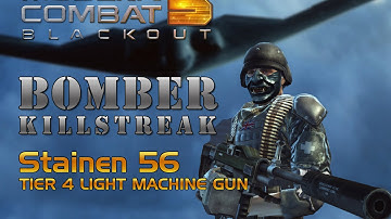 Modern Combat 5: Blackout - BOMBER Kill Streak! - Stainen 56 Tier 4 LMG (15 KDR) (iOS)