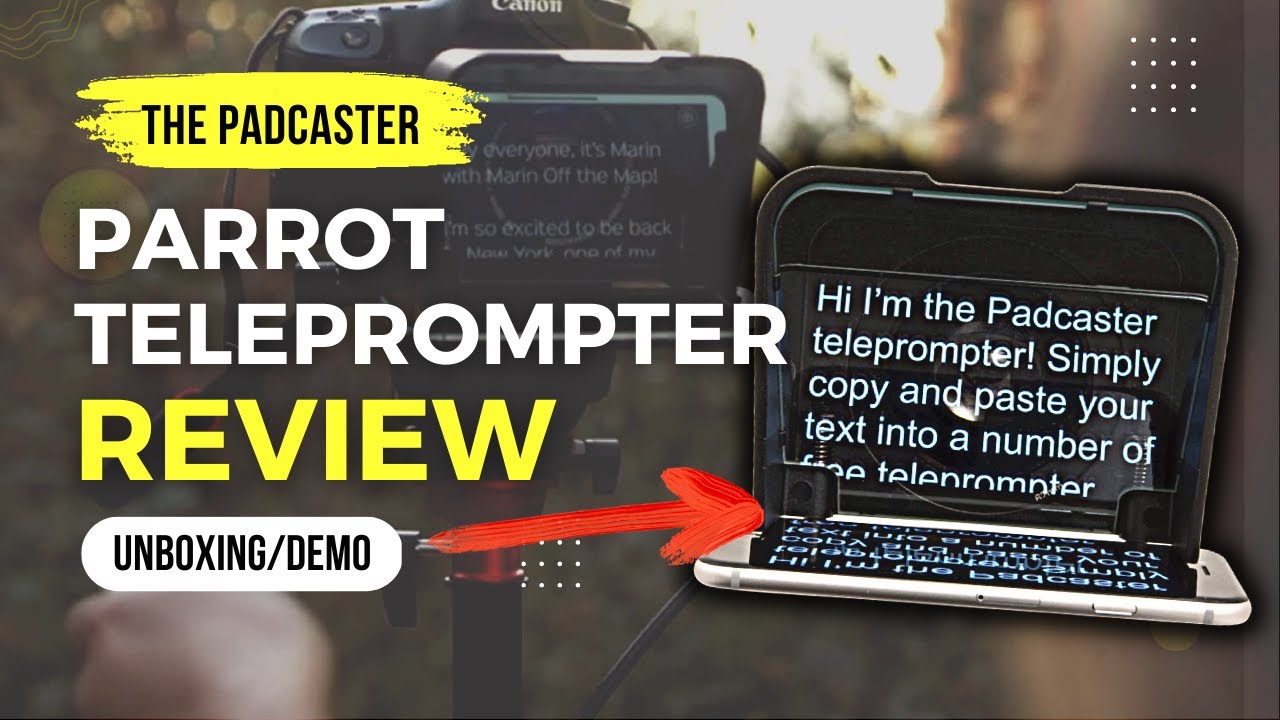 PADCASTER Parrot Teleprompter Review And Demo | Portable Teleprompter