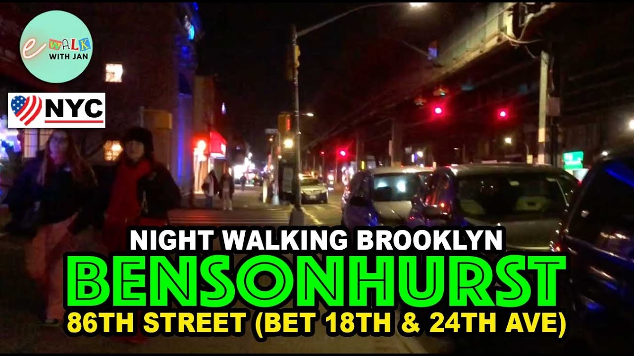nyc-walk-hd-night-walking-bensonhurst-brooklyn-86th-street-from